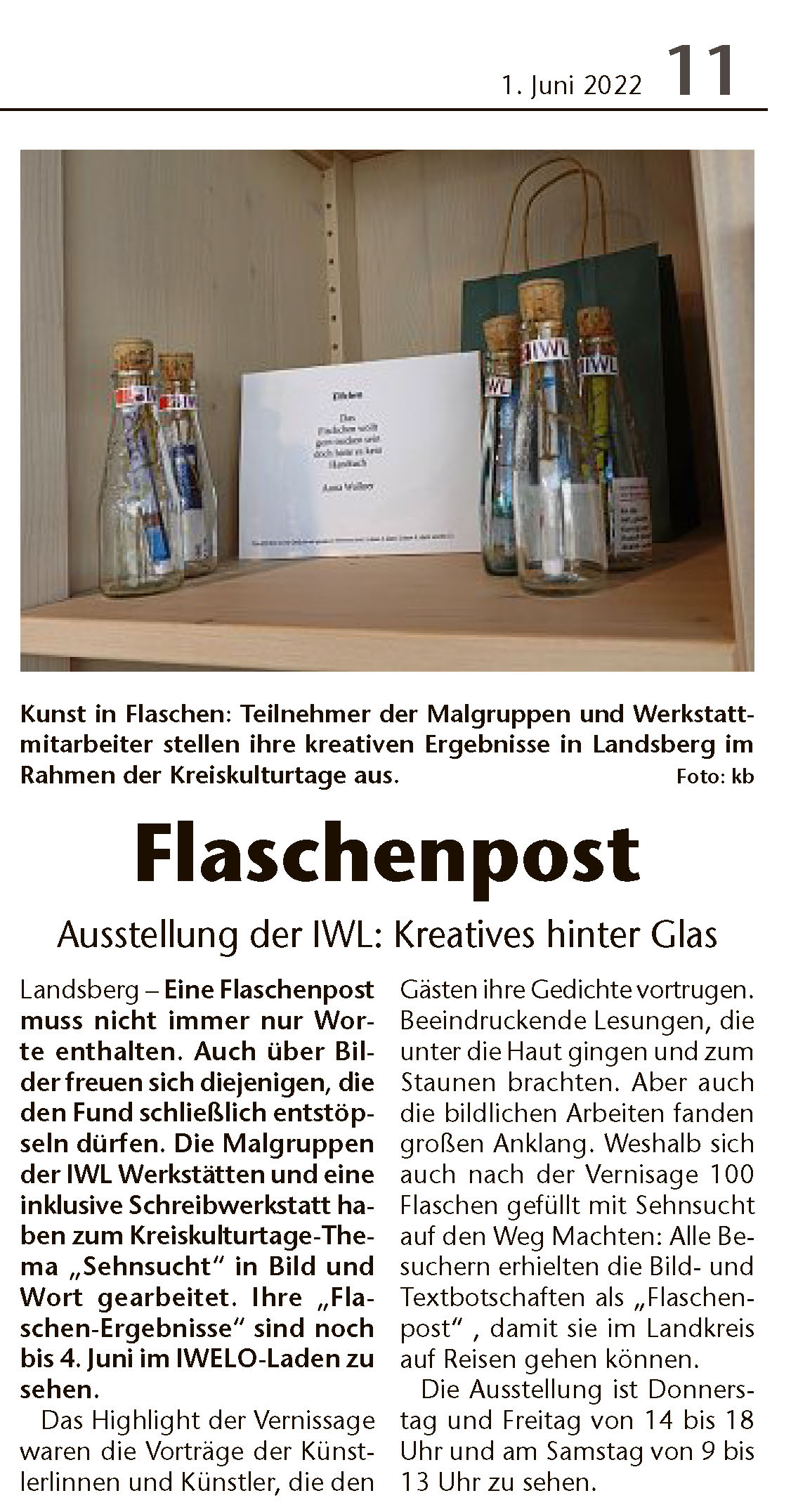 Pressestimmen Kreisbote Landsberg Iwl Iwl