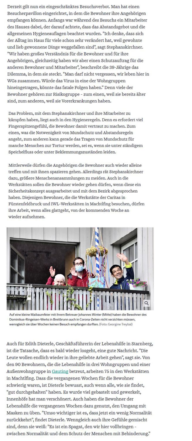 Süddeutsche Zeitung IWL-Werkstätten