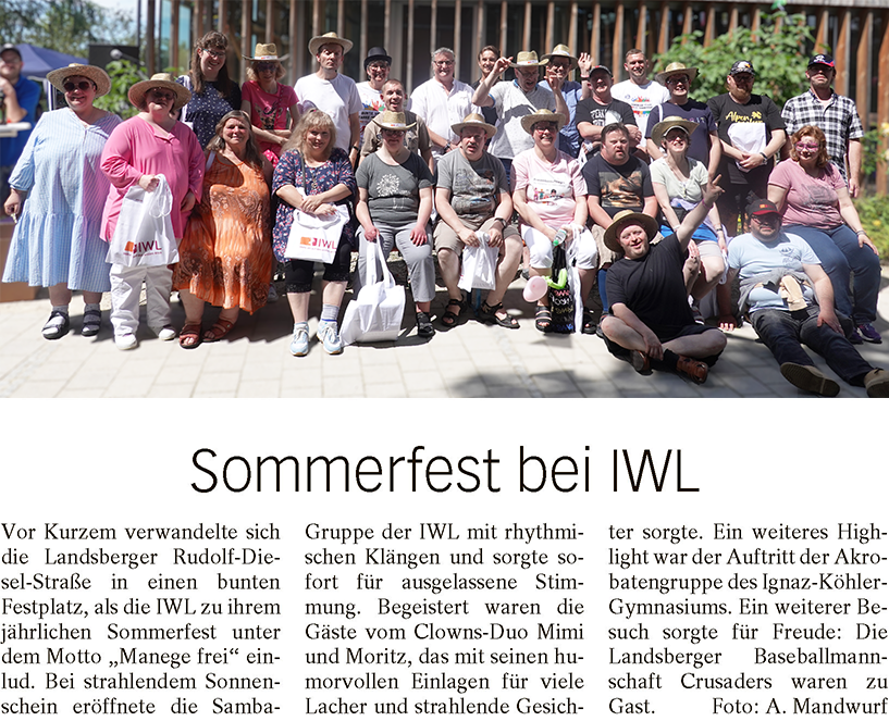 Sommerfest bei IWL